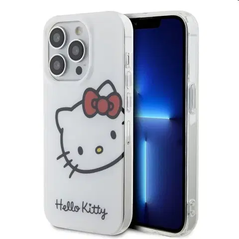 Puzdrá na mobilné telefóny Zadný kryt Hello Kitty IML Head Logo pre Apple iPhone 13 Pro, biela 57983116897