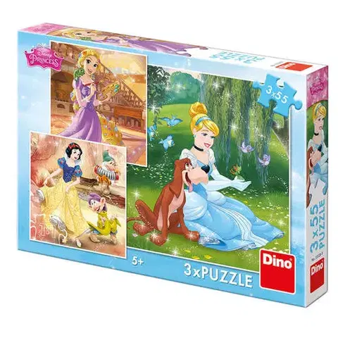 Do 99 dielikov Dino Toys Puzzle Princezné: Voľné popoludnie 3x55 Dino