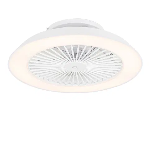 Stropne ventilatory Inteligentný stropný ventilátor biely vrátane LED s diaľkovým ovládaním - Deniz