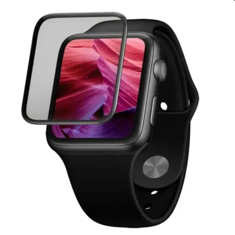 Príslušenstvo k wearables FIXED 3D Ochranné tvrdené sklo s aplikátorom pre Apple Watch Series 7 41 mm, čierna