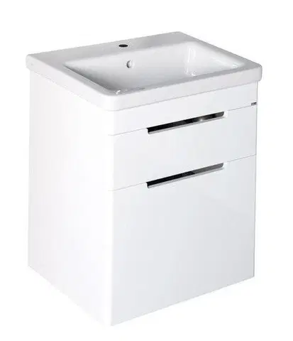 Kúpeľňa SAPHO - ELLA umývadlová skrinka 46,5x65x38,5cm s umývadlom CITY, 2x zásuvka,biela (70052) EL052-3030-01