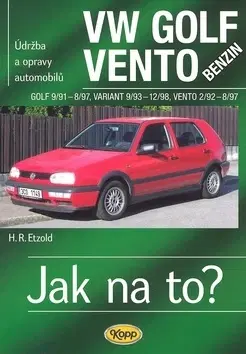 Auto, moto VW GOLF III/VENTO benzin 9/91 - 12/98 Jak na to? č. 19 - Hans-Rüdiger Etzold