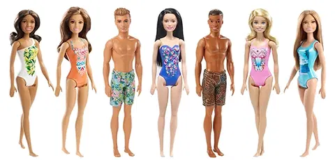 Hračky bábiky MATTEL - Barbie Barbie V Plavkách Asst