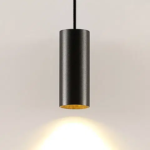 Závesné svietidlá Arcchio Archio Ejona závesná lampa, výška 15 cm, čierna