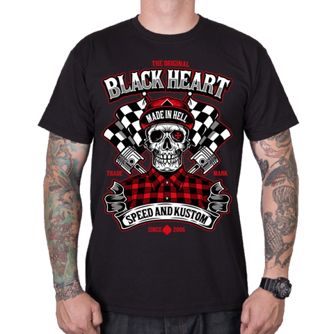 Pánske tričká Tričko BLACK HEART Speed and Kustom čierna - M
