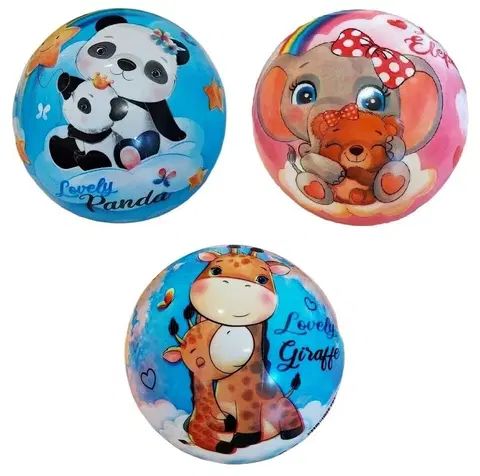 Hračky - Lopty a loptové hry STAR TOYS - Lopta Lovely Panda-Elephant-Giraffe 14cm, Mix produktov