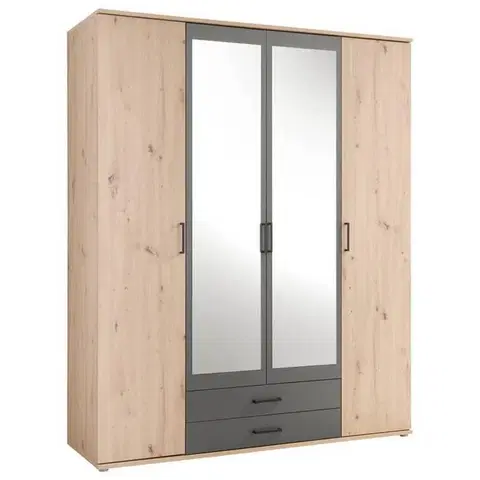 Šatníkové skrine s otočnými dverami Šatníková Skriňa Cago Šírka 159,6cm