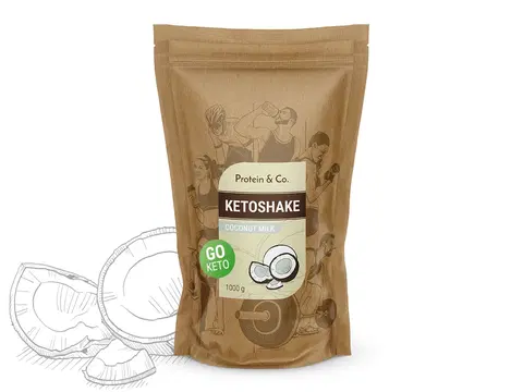Ketodiéta Protein & Co. Ketoshake – proteínový diétny koktail Váha: 1 000 g, PRÍCHUŤ: Coconut milk