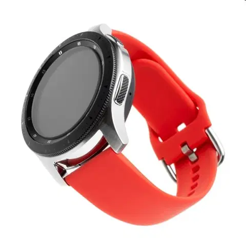 Príslušenstvo k wearables FIXED Silikónový remienok s Quick Release so šírkou 22 mm pre smartwatch, červený FIXSST-22MM-RD