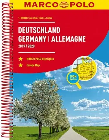 Európa Nemecko, Európa - atlas špirála 2019/2020 - 1: 300 000, 1: 4 500 000 - Kolektív autorov