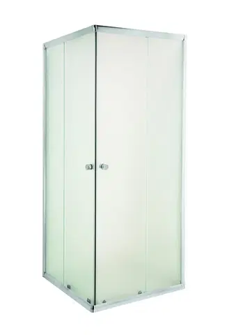 Sprchovacie kúty INVENA - Sprchovací kút štvorec PARLA, profil: chróm, sklo frosted 90x90 AK-48-191-O