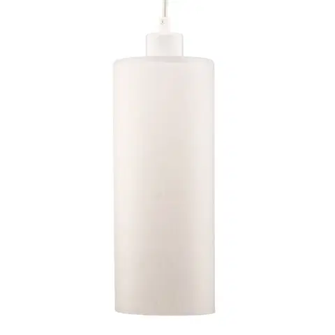 Závesné svietidlá Solbika Lighting Závesná lampa Sóda sklenený valec, biela Ø 12 cm