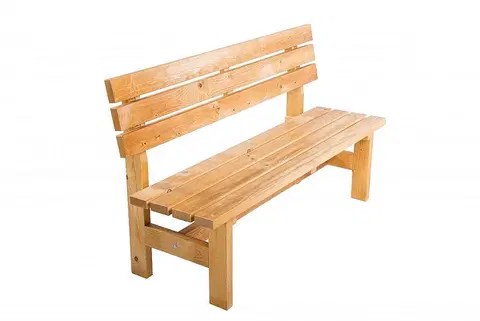 Záhradné lavice DEOKORK Masívna drevená záhradna lavice TEA 04  hrúbka 38 mm