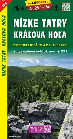 Voda, lyže, cyklo Nízke Tatry-Kráľova Hola 1:50 000 - Kolektív autorov