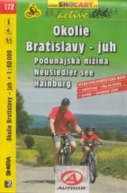Voda, lyže, cyklo Okolie Bratislavy-juh cyklomapa 172