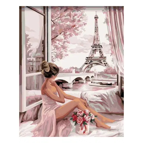 Kreatívne a výtvarné hračky ZUTY - Diamantové maľovanie (s rámom) - Výhľad na Eiffelovku