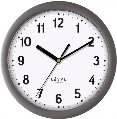Hodiny Nástenné hodiny LAVVU BASIC LCS2021 Metallic Grey, 25cm