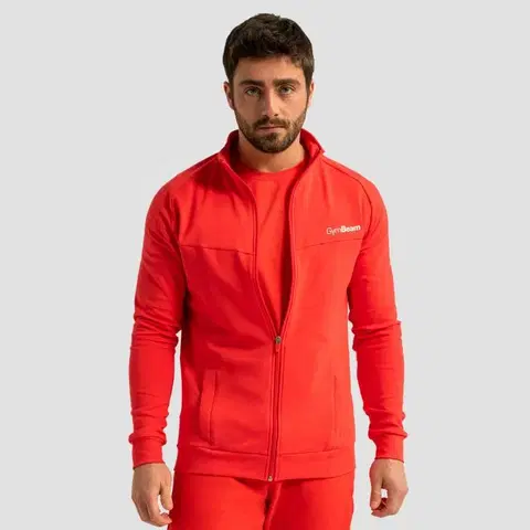 Mikiny GymBeam Mikina so zipsom Limitless Hot Red  XLXL