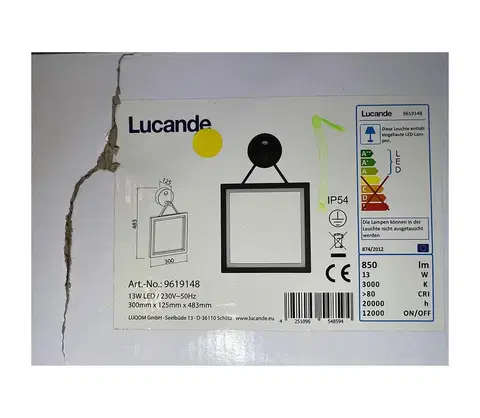 Svietidlá Lucande Lucande - LED Vonkajšie nástenné svietidlo so senzorom MIRCO LED/13W/230V IP54 
