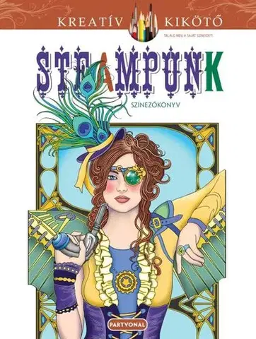 Maľovanky pre dospelých Jane Steampunk - Színezőkönyv - Marty Noble
