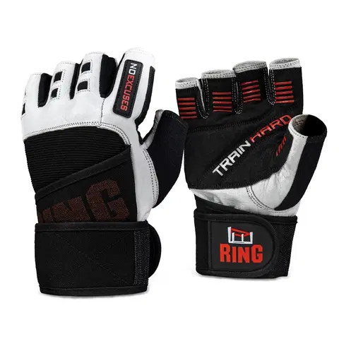 Fitness rukavice Fitness rukavice inSPORTline Shater čierno-biela - L
