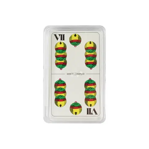 Hračky spoločenské hry - hracie karty a kasíno Karty hracie - Sedmové v plastovom boxe