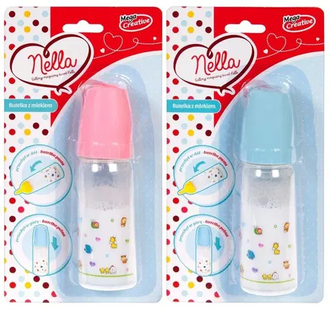 Hračky bábiky MEGA CREATIVE - Fľaška s mliekom pre bábiky, Mix Produktov