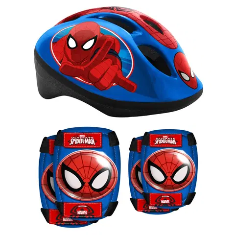 Chrániče na in-line Spiderman súprava prilba + chrániče pre deti