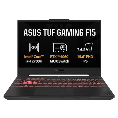 Notebooky ASUS TUF Gaming FX507ZV4-LP037 i7-12700H, 16 GB, 512 GB SSD, 15,6" FHD, non OS, Jaeger Grey FX507ZV4-LP037