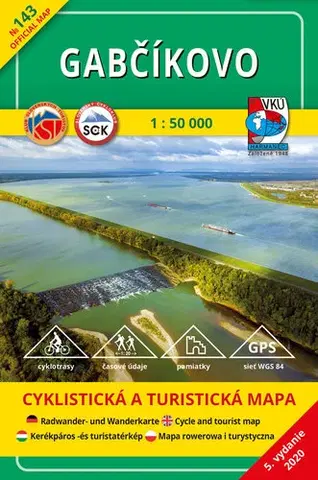 Turistika, skaly TM 143 Gabčíkovo 1:50 000, 5 vydanie. 2020
