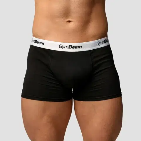 Spodné prádlo a plavky GymBeam Pánske boxerky Essentials 3Pack Black  LL