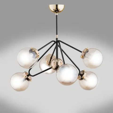 Moderné lampy do obývačky Luster Elba Gold 28256 LW6