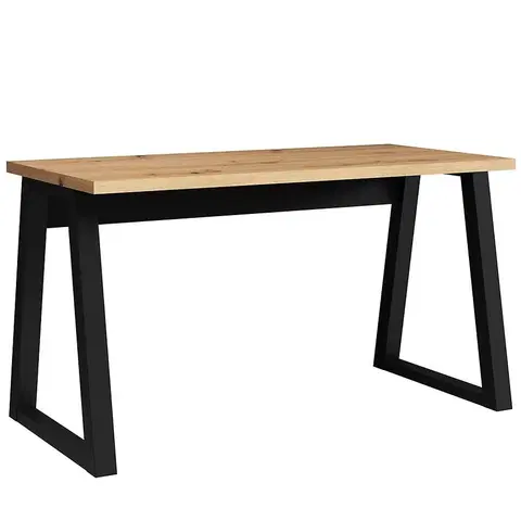 Moderné kancelárske stoly Písací stôl Iga Dub Artisan / čierna