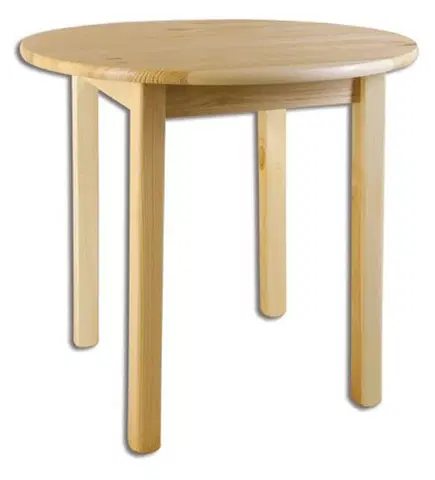 Jedálenské stoly ST105 Jedálenský stôl okrúhly 50, prírodná borovica