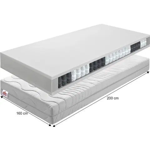 Pružinové matrace Pružinový matrac BE TEXEL ALERGIK NEW Tempo Kondela 160x200 cm