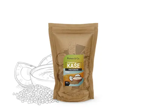 Zdravé potraviny Protein & Co. Proteínové pohánkové kaše 480 g – 4 příchutě PRÍCHUŤ: Kokos
