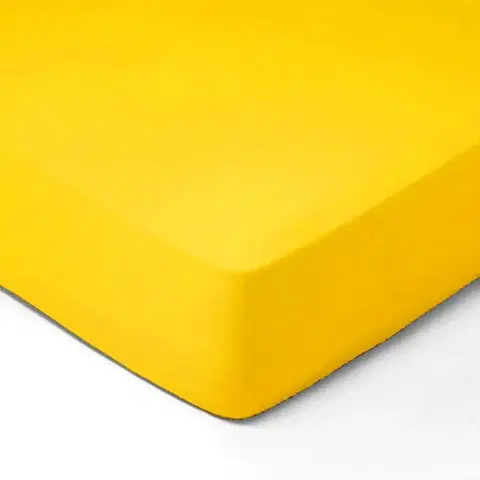 Plachty Forbyt, Prestieradlo, Jersey, žltá 140 x 200 cm