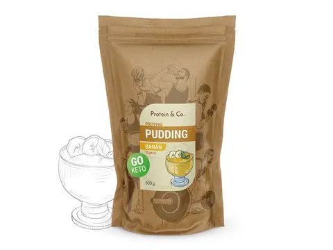 Ketodiéta Protein & Co. Keto proteínový pudding Váha: 600 g, PRÍCHUŤ: Banán