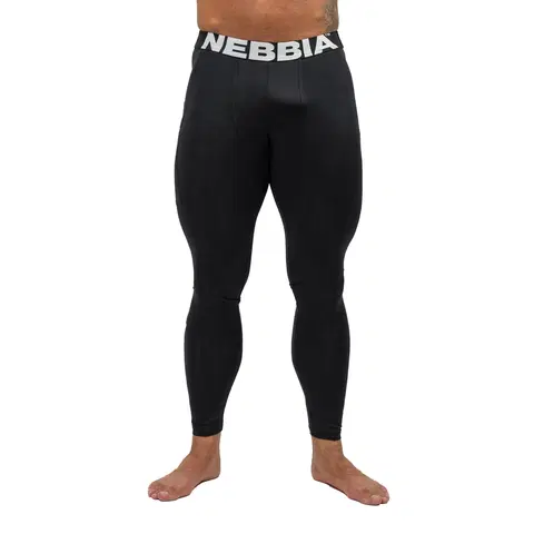Pánske klasické nohavice Pánske legíny s vreckom Nebbia Discipline 708 Black - XL
