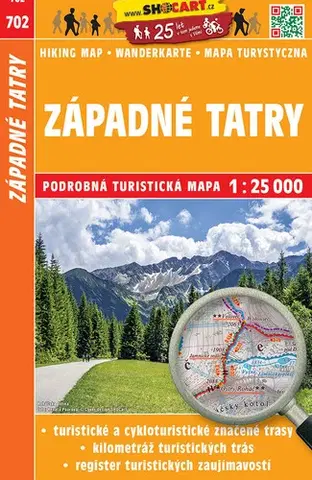 Turistika, skaly Západné Tatry - tmč.702 - 1:25 000 SC