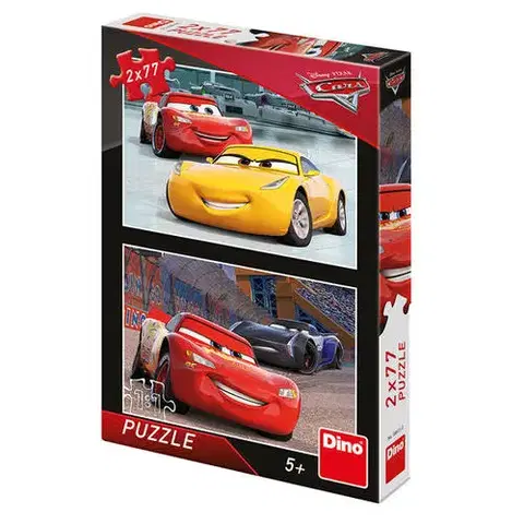 Do 99 dielikov Dino Toys Puzzle Cars 3: Pretekári 2x77 Dino