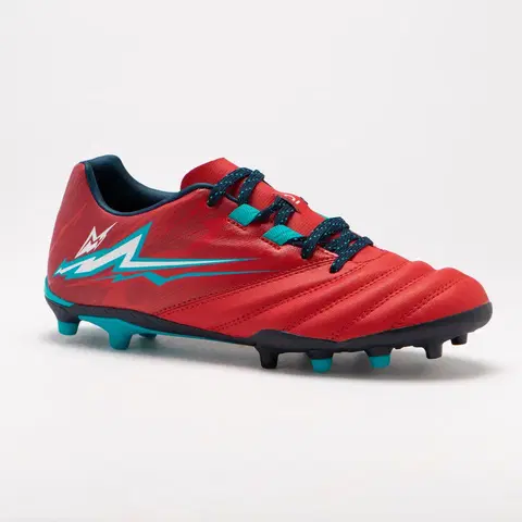futbal Detská obuv na rugby R500 na suchý povrch červená