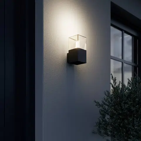 Vonkajšie nástenné svietidlá Lucande Lucande Keke vonkajšia nástenná lampa