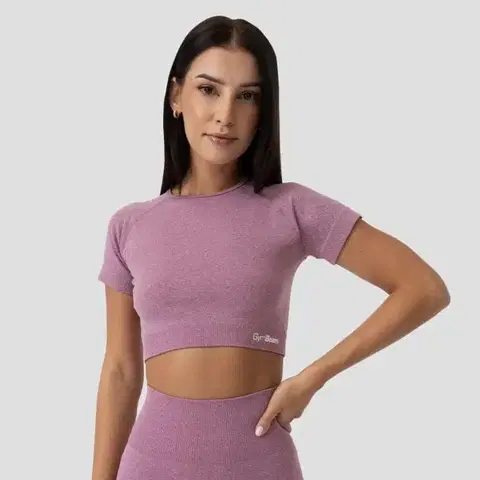 Tričká a tielka GymBeam Dámske tričko FLO Crop-Top Violet  MM