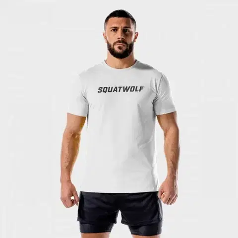 Tričká SQUATWOLF Tričko Iconic Muscle White  L