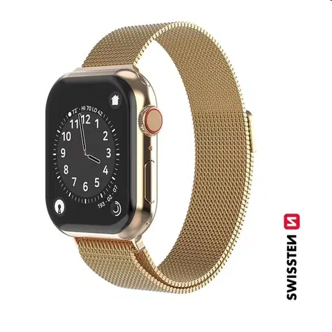 Príslušenstvo k wearables Swissten Milanese Remienok pre Apple Watch 42-44, zlatá