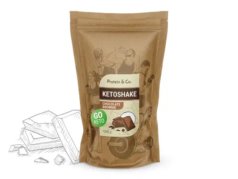Ketodiéta Protein & Co. Ketoshake – proteínový diétny koktail Váha: 1 000 g, Zvoľ príchuť: Chocolate brownie