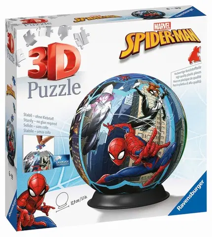 Hračky puzzle RAVENSBURGER - Puzzle-Ball Spiderman 72 dielikov