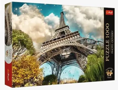 1000 dielikov Trefl Puzzle Foto Odysea: Eiffelova veža v Paríži, Francúzsko 1000 Premium Plus Trefl