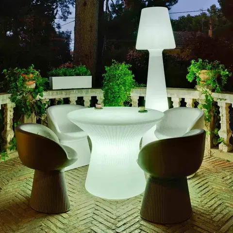 Záhradný nábytok Newgarden Newgarden Capri LED stôl, výška 73 cm